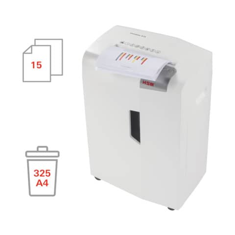 Distruggidocumenti uso moderato HSM Shredstar X15 + utensile taglio CD - 26L P-4- taglio a frammenti 4x37 mm 1030121